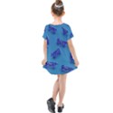 Cow Illustration Blue Kids  Simple Cotton Dress View2