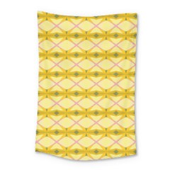 Pattern Pink Yellow Small Tapestry