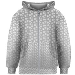 Background Polka Grey Kids  Zipper Hoodie Without Drawstring by HermanTelo