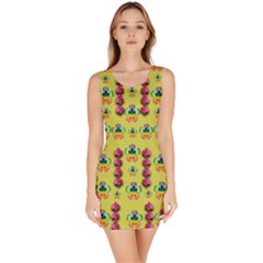 Power Can Be Flowers And Ornate Colors Decorative Bodycon Dress by pepitasart