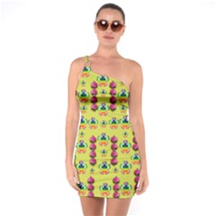 Power Can Be Flowers And Ornate Colors Decorative One Soulder Bodycon Dress by pepitasart