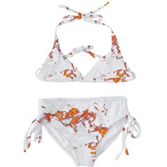 Can Walk On Fire, White Background Kids  Classic Bikini Set