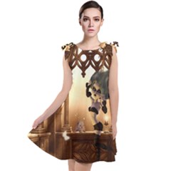 Little Dark Fairy In The Night Tie Up Tunic Dress by FantasyWorld7