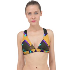 Geometric Gradient Psychedelic Classic Banded Bikini Top