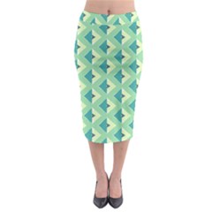 Background Chevron Green Midi Pencil Skirt