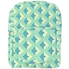 Background Chevron Green Full Print Backpack