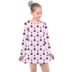 Pattern Card Kids  Long Sleeve Dress by HermanTelo