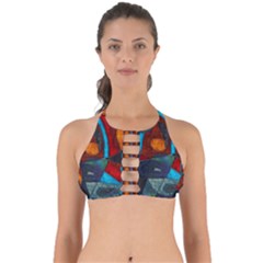 Abstract With Heart Perfectly Cut Out Bikini Top