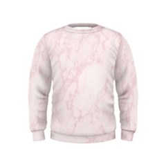 Pink Marble Texture Floor Background With Light Pink Veins Greek Marble Print Luxuous Real Marble  Kids  Sweatshirt by genx