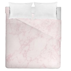 Pink Marble Texture Floor Background With Light Pink Veins Greek Marble Print Luxuous Real Marble  Duvet Cover Double Side (queen Size) by genx