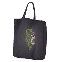 Pepe The Frog Rare Celtic Viking Norse Dragon Pattern Deus Vult Medieval Wojak Crusader Giant Grocery Tote by snek