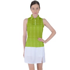 Background Texture Pattern Green Women’s Sleeveless Polo