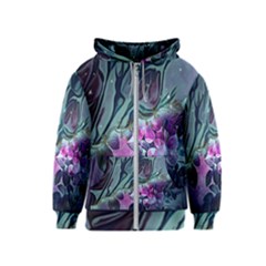 Decorative Floral Design Kids  Zipper Hoodie by FantasyWorld7