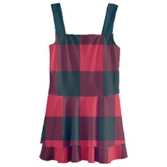 Canadian Lumberjack Red And Black Plaid Canada Kids  Layered Skirt Swimsuit by snek