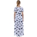 Bats Pattern High Waist Short Sleeve Maxi Dress View2