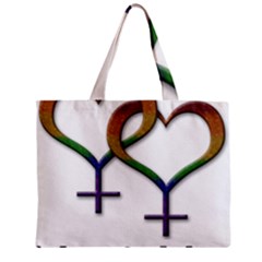 Mrs  And Mrs  Zipper Mini Tote Bag by LiveLoudGraphics