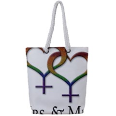 Mrs  And Mrs  Full Print Rope Handle Tote (small) by LiveLoudGraphics