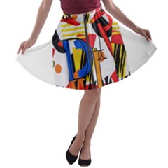 Dlm Front Dlm Back A-line Skater Skirt by dlmcguirt