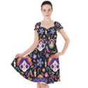 Dia de los muertos Cap Sleeve Midi Dress View1