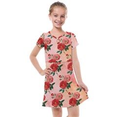 Pattern Flower Paper Kids  Cross Web Dress by HermanTelo