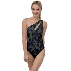 Camouflage Vert To One Side Swimsuit by kcreatif