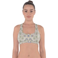 A Gift With Flowers And Bubble Wrap Cross Back Hipster Bikini Top 