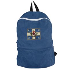 Quebec Flag Drapeau Québec Patriote Carillon Sacré-coeur Christian Catholic Old Vintage With Fleurs De Lys Foldable Lightweight Backpack by Quebec