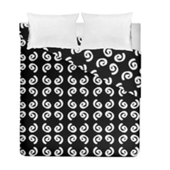 Abstrait Spirale Blanc/noir Duvet Cover Double Side (full/ Double Size) by kcreatif