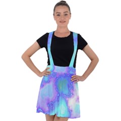 Dégradé Violet/bleu Velvet Suspender Skater Skirt