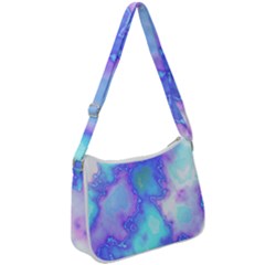 Dégradé Violet/bleu Zip Up Shoulder Bag