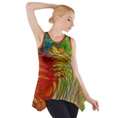 Texture Art Color Pattern Side Drop Tank Tunic