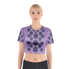 A Gift With Flowers Stars And Bubble Wrap Cotton Crop Top by pepitasart