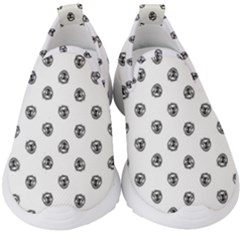 Funny Clown Sketchy Drawing Pattern Kids  Slip On Sneakers by dflcprintsclothing