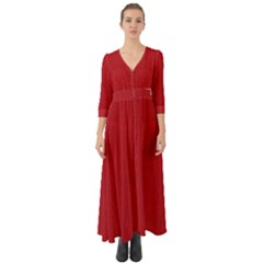 Red Christmas Elf Funny Realistic Costume Button Up Boho Maxi Dress by snek