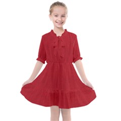 Red Christmas Elf Funny Realistic Costume Kids  All Frills Chiffon Dress by snek