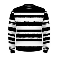 Bandes Abstrait Blanc/noir Men s Sweatshirt by kcreatif