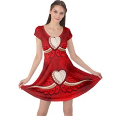 Love, Wonderful Elegant Heart Cap Sleeve Dress by FantasyWorld7