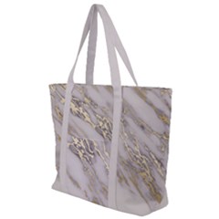 Marble With Metallic Gold Intrusions On Gray White Stone Texture Pastel Rose Pink Background Zip Up Canvas Bag by genx