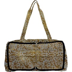 Retro Gold Glitters Golden Disco Ball Optical Illusion Multi Function Bag by genx