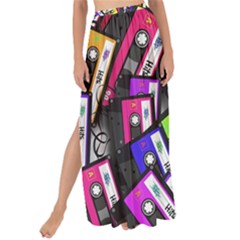 Cassette Many Record Graphics Maxi Chiffon Tie-up Sarong by Wegoenart