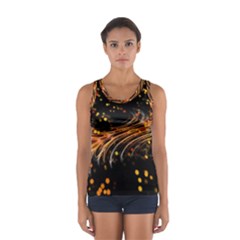 Abstract Background Particles Wave Sport Tank Top  by Wegoenart