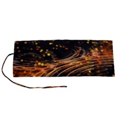 Abstract Background Particles Wave Roll Up Canvas Pencil Holder (s) by Wegoenart