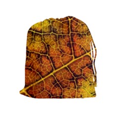 Autumn Leaves Forest Fall Color Drawstring Pouch (xl)