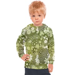 Flowers Abstract Background Kids  Hooded Pullover by Wegoenart