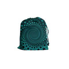 Spiral Abstract Pattern Background Drawstring Pouch (small) by Wegoenart