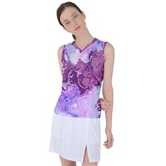 Abstract Texture Background Women s Sleeveless Mesh Sports Top