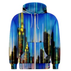 Skyline Frankfurt Christmas Star Men s Zipper Hoodie by Wegoenart