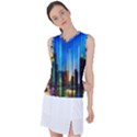 Skyline Frankfurt Christmas Star Women s Sleeveless Mesh Sports Top View1