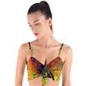 Color Abstract Colorful Art Woven Tie Front Bralet View1