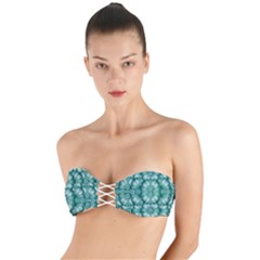 Sea And Florals In Deep Love Twist Bandeau Bikini Top